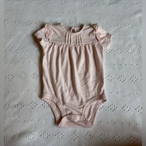OshKosh B'gosh Pale Pink Lace-Trim Baby Bodysuit